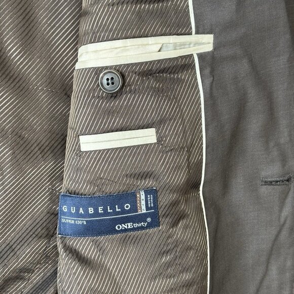 Hugo Boss Blazer Jacket Mens 44R 100% Virgin Wool Guabello Italy Super 130s Suit - Picture 9 of 16